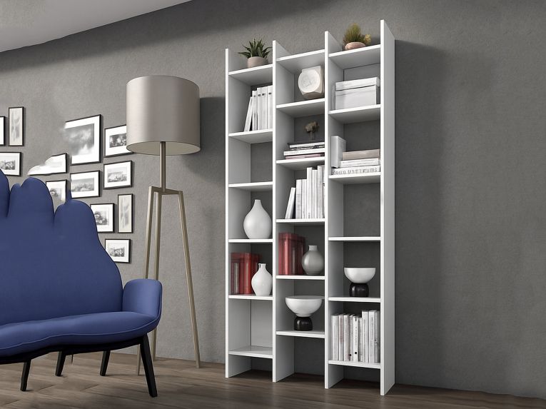 Libreria verticale bianca 96x192h cm - Areca
