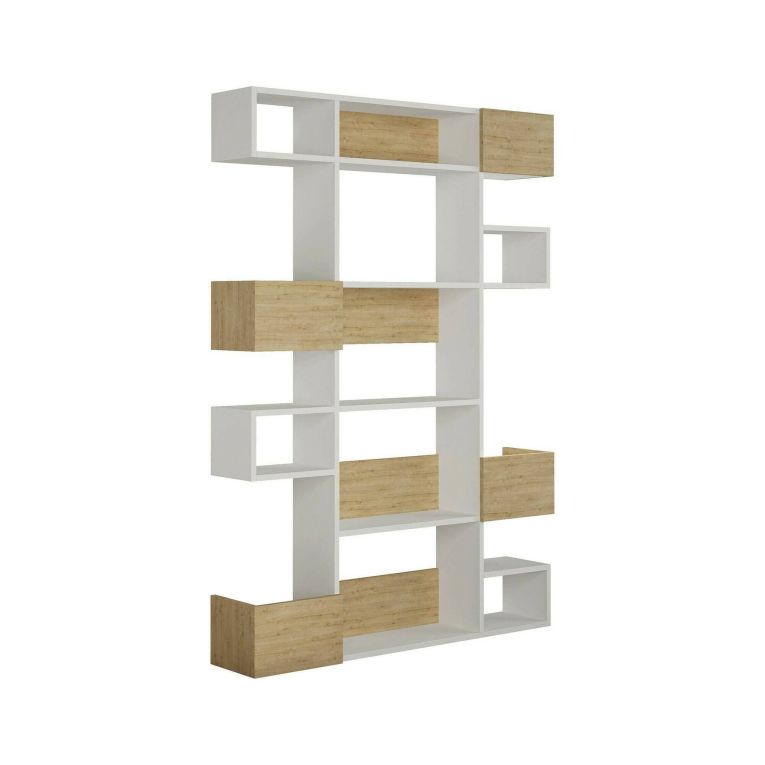 Libreria verticale bianca e rovere 120x171h cm - Artich