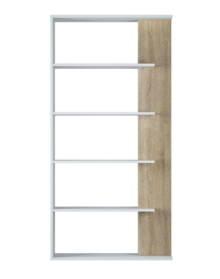 Libreria verticale bianca e rovere 90x180h cm - Eolo