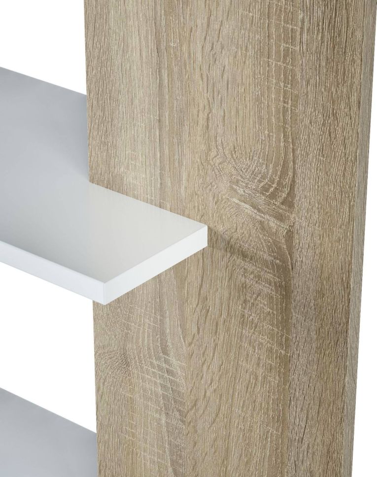 Libreria verticale bianca e rovere 90x180h cm - Eolo