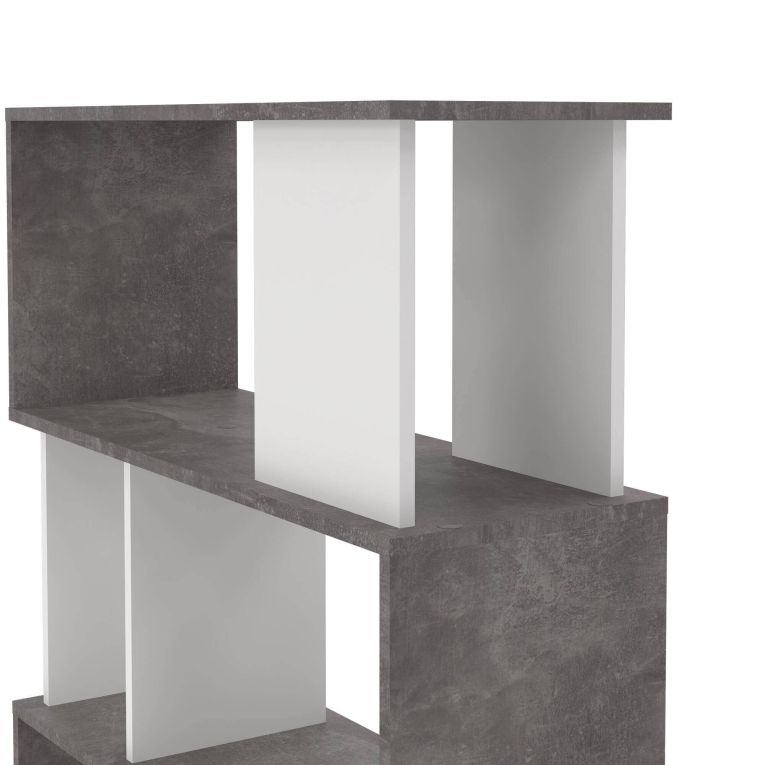Libreria verticale cemento e bianca 80x173h cm - Arg