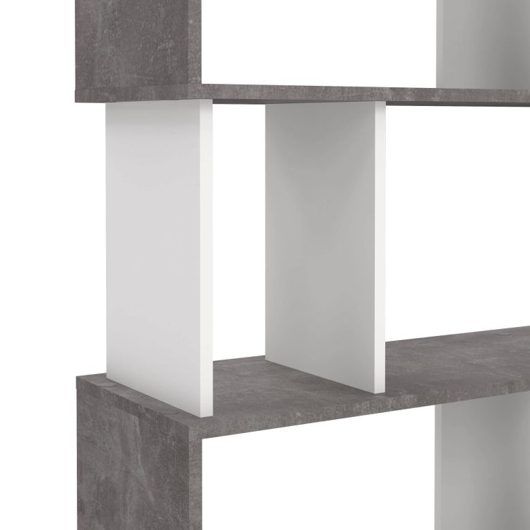 Libreria verticale cemento e bianca 80x173h cm - Arg