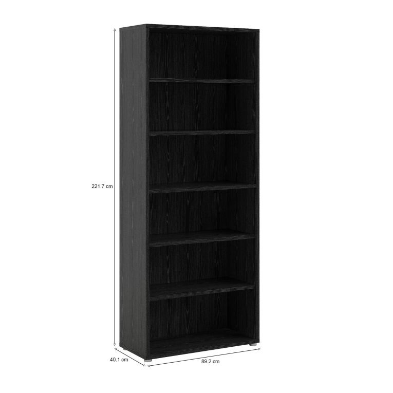 Libreria verticale nera 89x221h cm - Armon