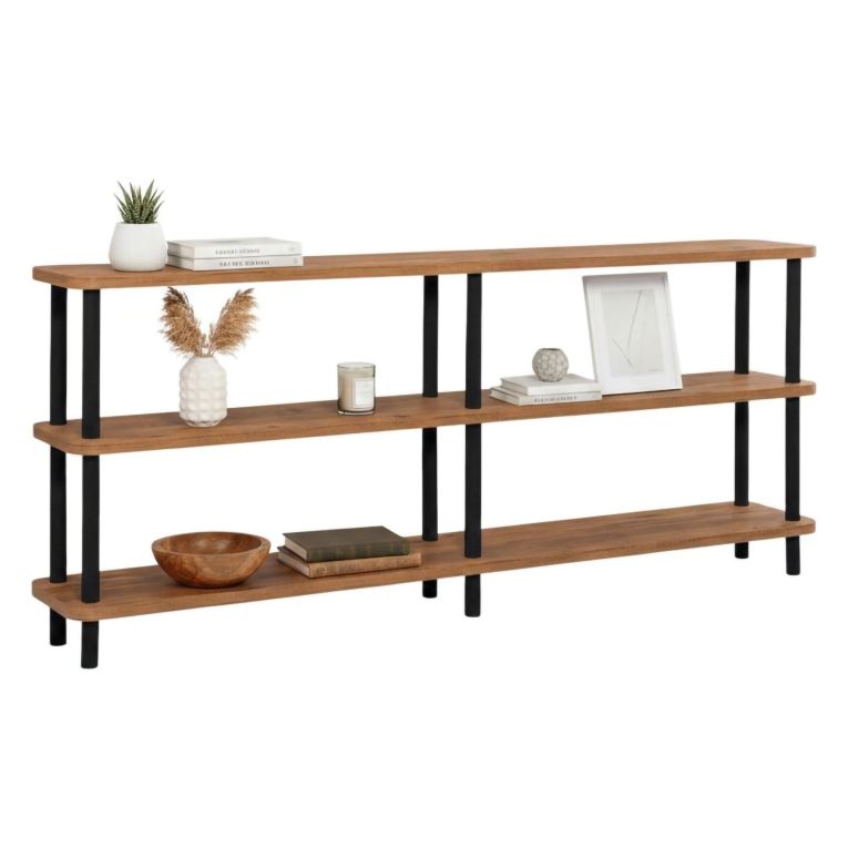 Libreria verticale nera e quercia 180x74h cm - Thuja