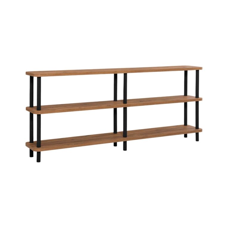 Libreria verticale nera e quercia 180x74h cm - Thuja