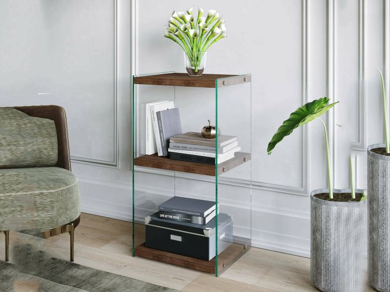 Libreria verticale noce 40x80h cm - Zenobie