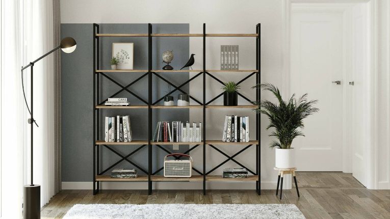 Libreria verticale quercia 170x175h cm - Gauro