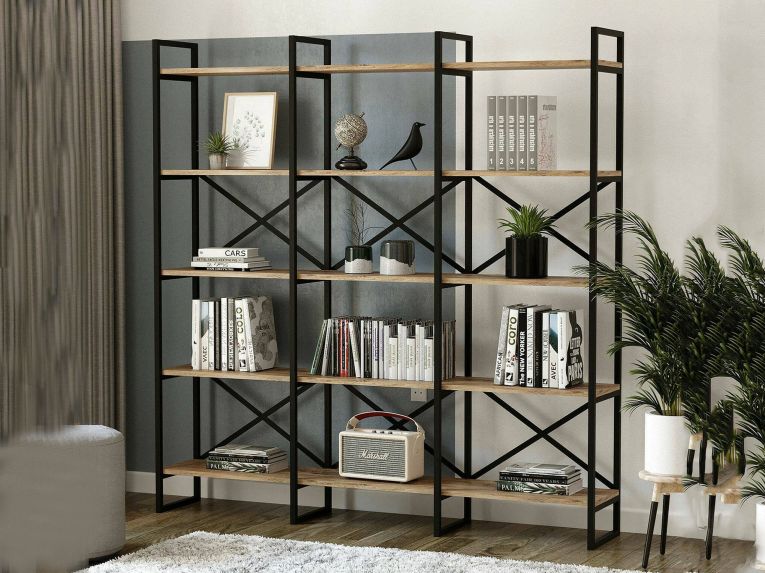 Libreria verticale quercia 170x175h cm - Gauro