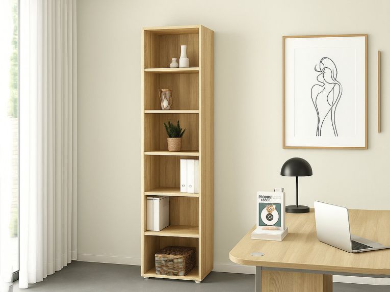 Libreria verticale quercia 47x221h cm - Pabuk