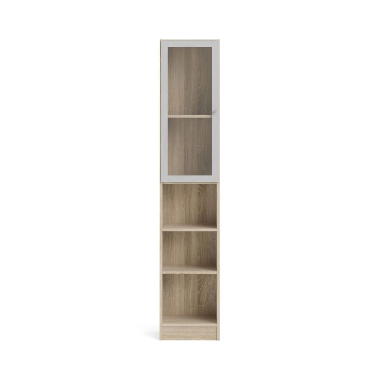 Libreria verticale quercia e bianca 40x203h cm - Greg