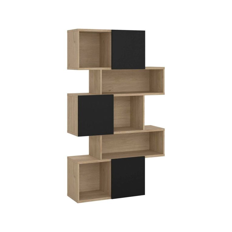 Libreria verticale rovere e nera 95x166h cm - Acetosella