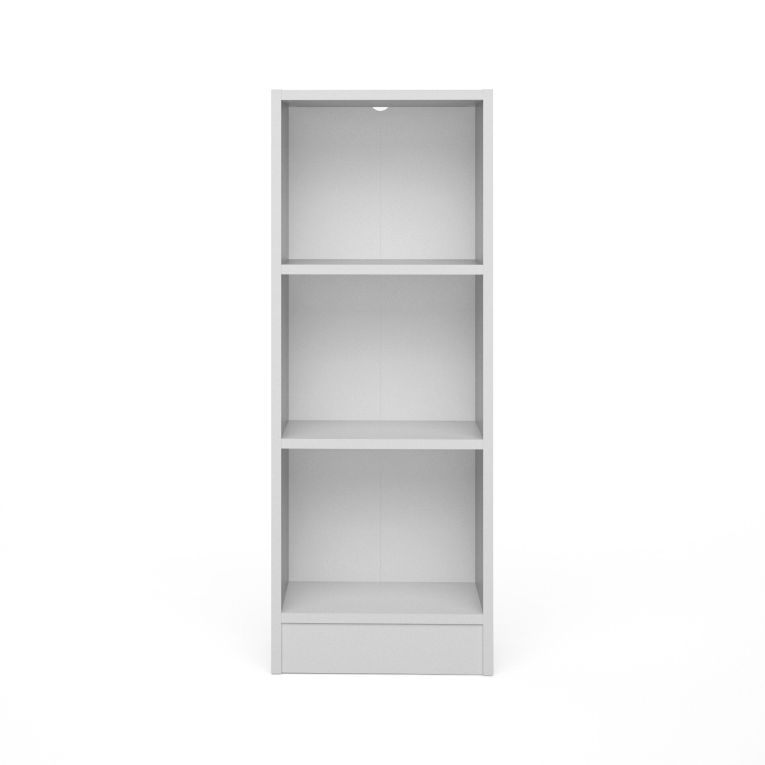 Libreria Violette, Scaffale da ufficio, Mobile portalibri, Biblioteca, 41x27 h107 cm, Bianco