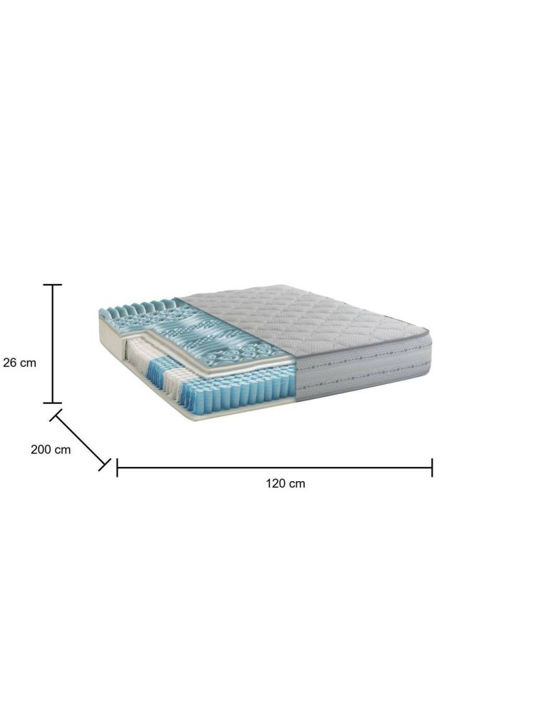 Materasso anti umidità piazza e mezza 120x200 in Memory Foam sfoderabile - Alona
