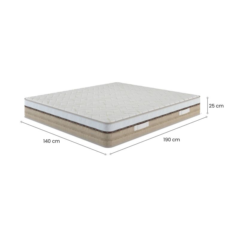 Materasso assorbimento pressione alla francese 140x190 in Memory Foam - Annus