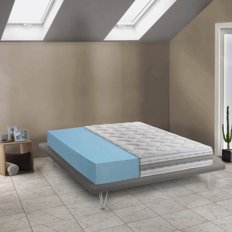 Materasso comfort bilanciato singolo 80x190 in Memory Foam sfoderabile - Anselmo