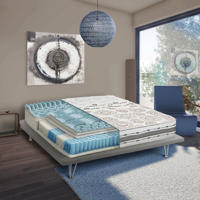 Materasso comfort morbido matrimoniale 160x200 in Memory Foam sfoderabile - Aclio