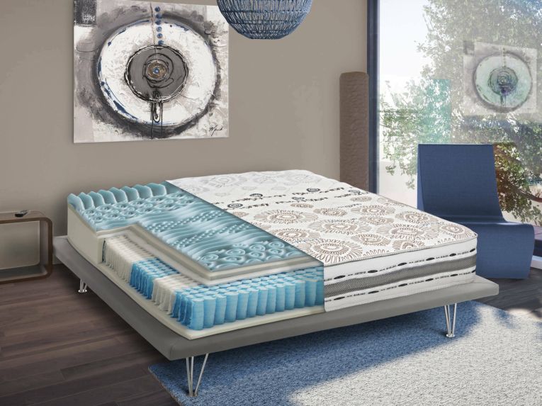 Materasso comfort morbido matrimoniale 160x200 in Memory Foam sfoderabile - Aclio