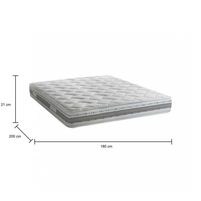 Materasso comfort naturale notturno matrimoniale 180x200 in Memory Foam sfoderabile - Aghi
