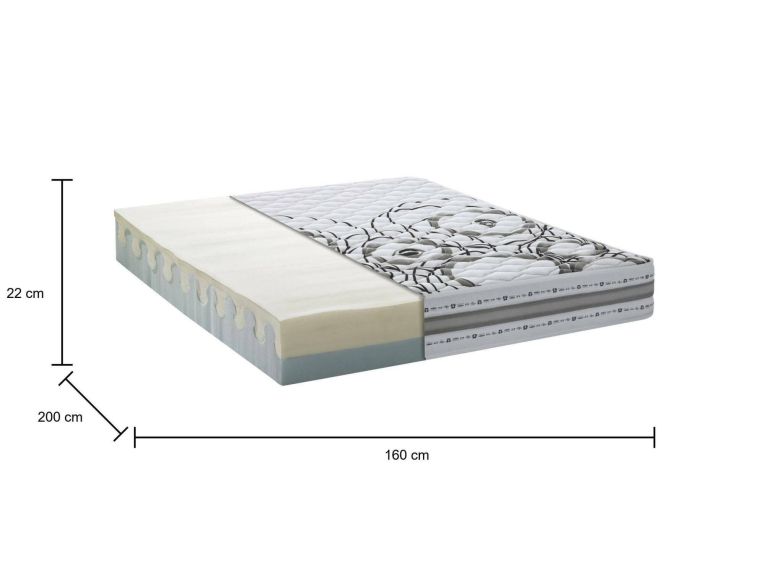 Materasso comfort rassicurante matrimoniale 160x200 in Memory Foam sfoderabile - Incoronata