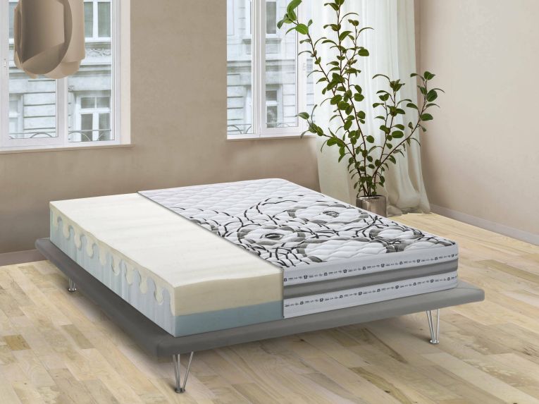 Materasso comfort stabile notturno singolo 80x190 in Memory Foam sfoderabile - Sermenza
