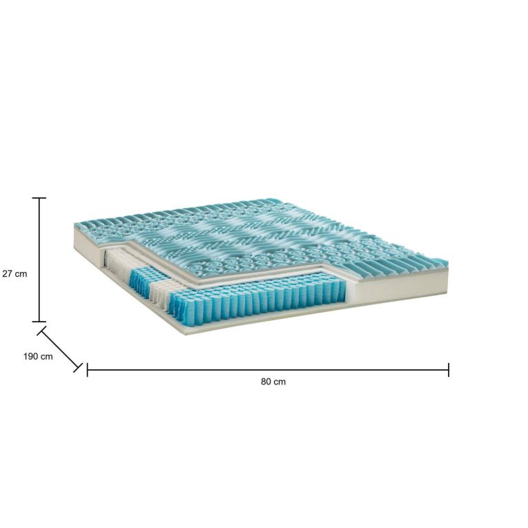 Materasso elasticità graduale singolo 80x190 in Memory Foam sfoderabile - Adrano