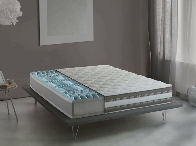 Materasso flessibilità progressiva 1-2 piazza 140x190 in Memory Foam sfoderabile - Amos