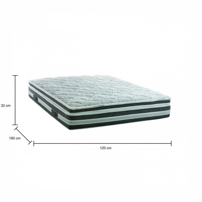 Materasso ipoallergenico piazza e mezza 120x190 in Memory Foam sfoderabile - Cesarina