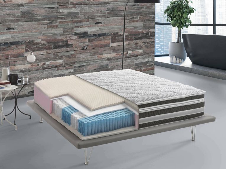 Materasso ipoallergenico piazza e mezza 120x190 in Memory Foam sfoderabile - Cesarina