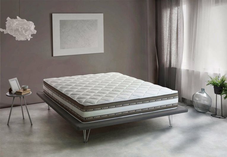 Materasso matrimoniale Naike, Materasso sfoderabile in Memory Foam e Gel Waterfoam, 100% Made in Italy, Anti acaro e Anallergico, Cm 180x200h27