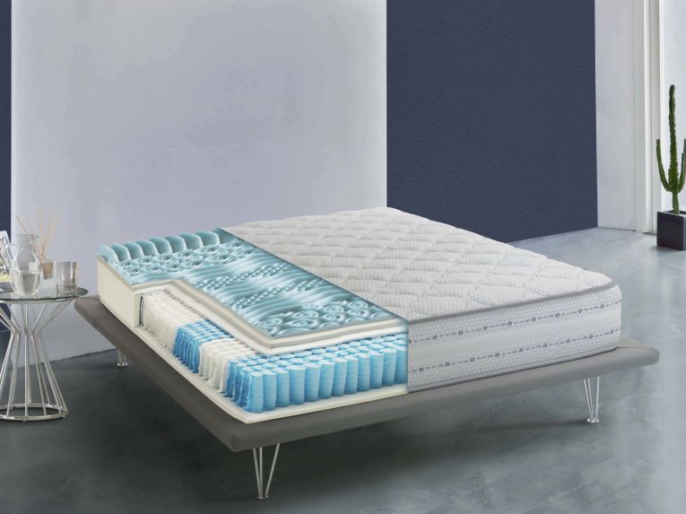 Materasso microcomfort francese 140x190 in Memory Foam sfoderabile - Aba