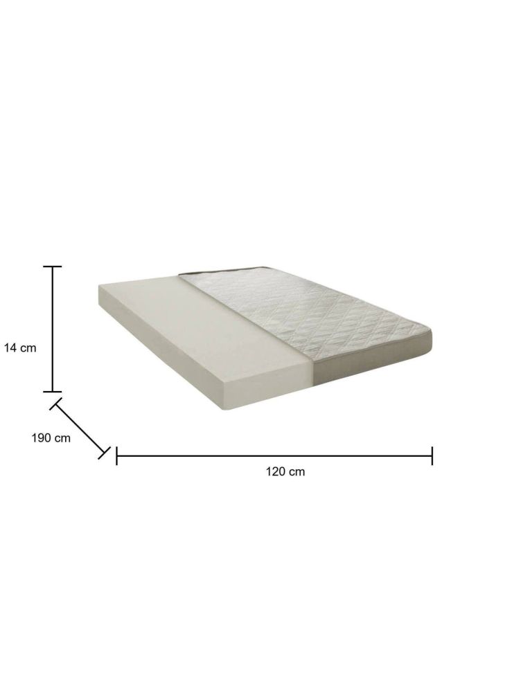 Materasso piazza e mezza Daria, Materasso in Waterfoam, 100% Made in Italy, Anti acaro e Anallergico, Cm 120x190h14