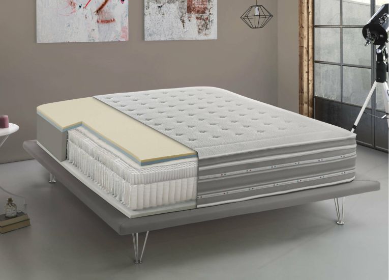Materasso relax progressivo piazza e mezza 120x190 in Memory Foam sfoderabile - Arguello
