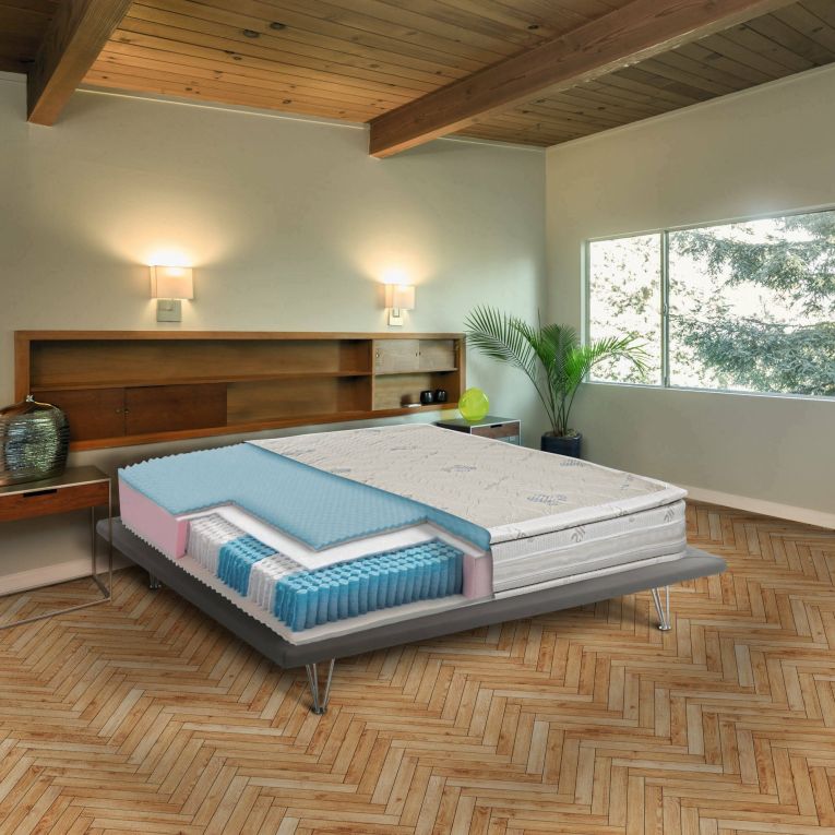 Materasso resistente piazza e mezza 120x190 in Memory Foam sfoderabile - Alvito