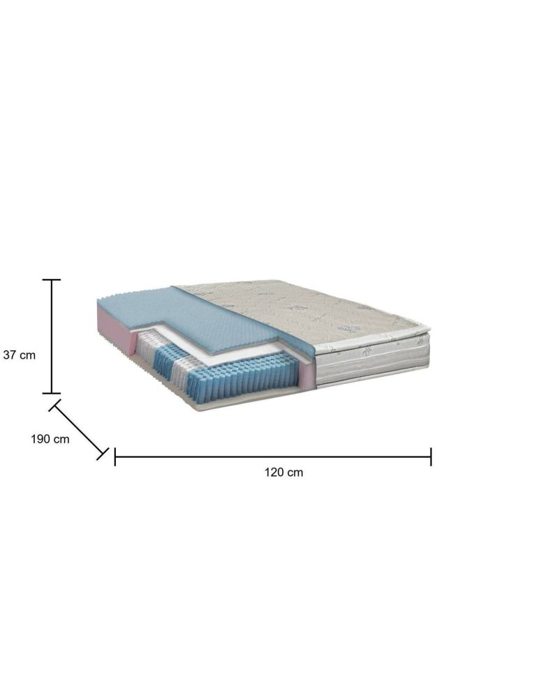 Materasso resistente piazza e mezza 120x190 in Memory Foam sfoderabile - Alvito