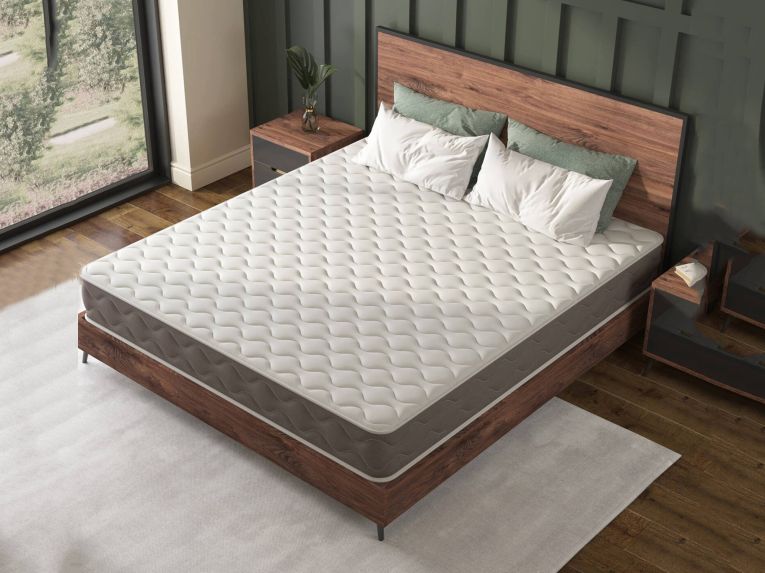 Materasso Singolo Bianco Grado Rigidità 6.5-10 Misura Rete Compatibile 90x200 cm 200x90x21h cm, Singolo Made in Italy - Gaggiano