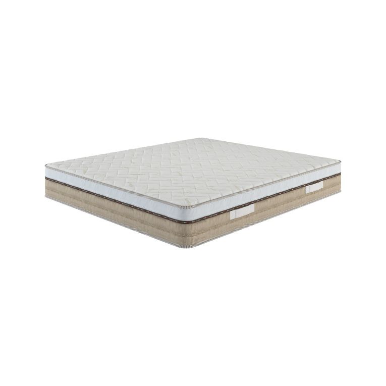 Materasso Singolo Bianco Grado Rigidità 8-10 Misura Rete Compatibile 80x190 cm 190x80x25h cm, Singolo Made in Italy - Palafea