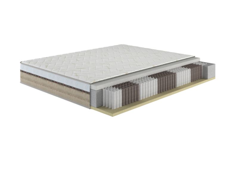 Materasso Singolo Bianco Grado Rigidità 8-10 Misura Rete Compatibile 80x190 cm 190x80x25h cm, Singolo Made in Italy - Palafea