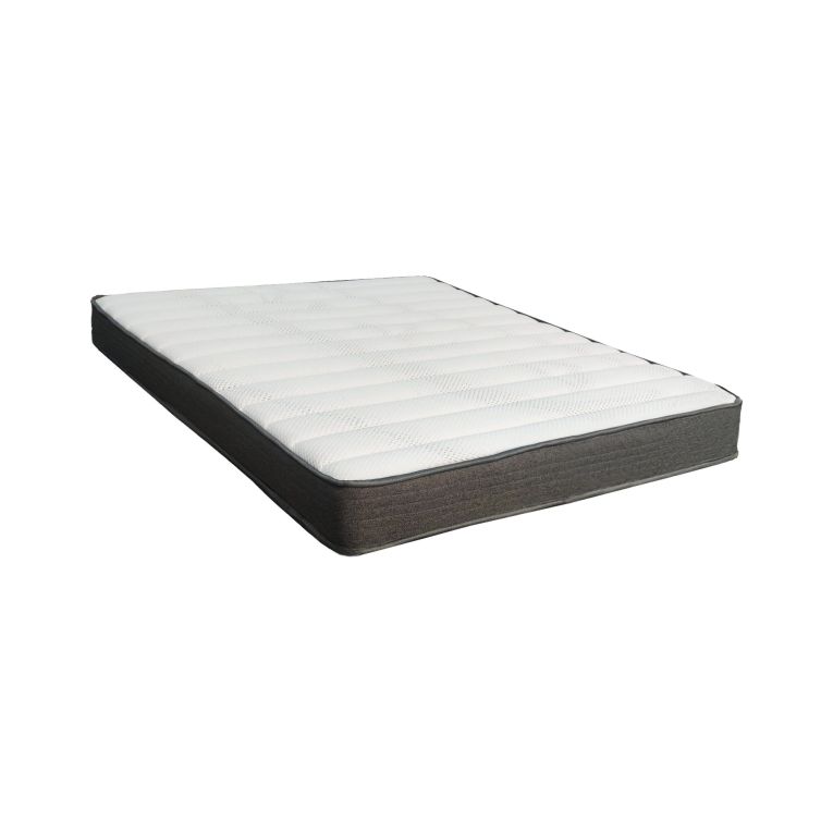Materasso Singolo Bianco Grigio Grado Rigidità Medio 190x90x22h cm, Misura Rete Compatibile 90x190 cm - Venosa