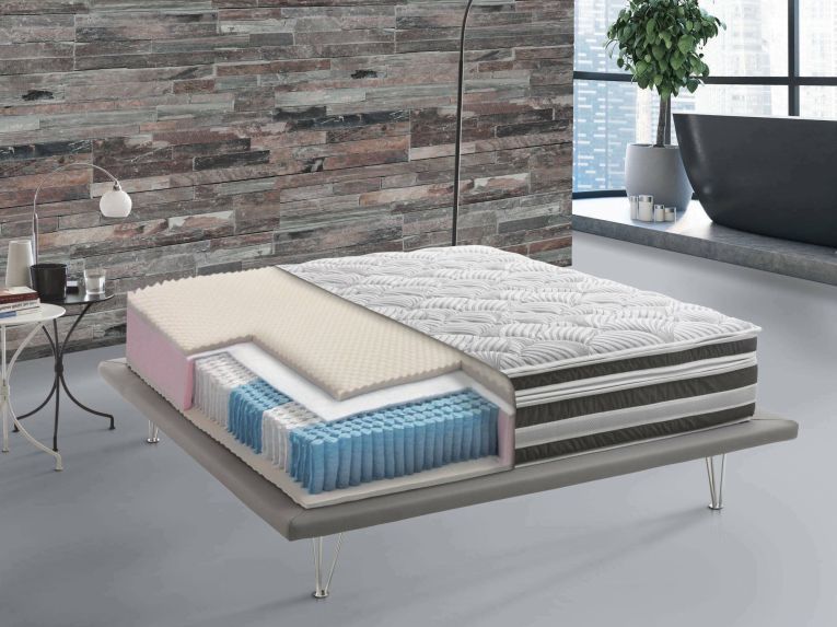 Materasso tecnologia ergonomica matrimoniale 160x190 in Memory Foam sfoderabile - Amistad