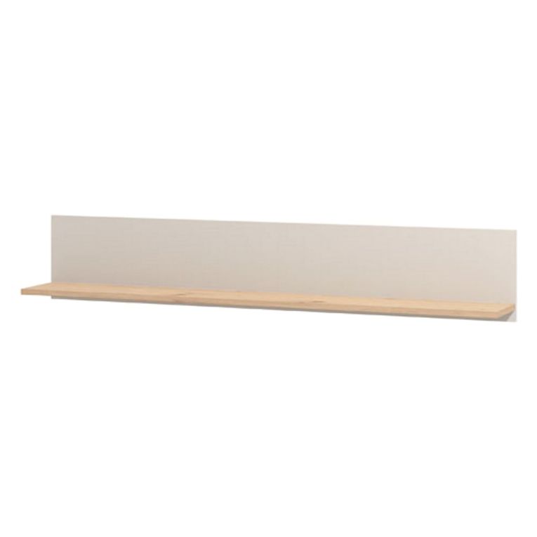 Mensola Beige Marrone Rovere un Ripiano 137.5x19.5x24h cm, Portata Ripiani 5 - Dugenta