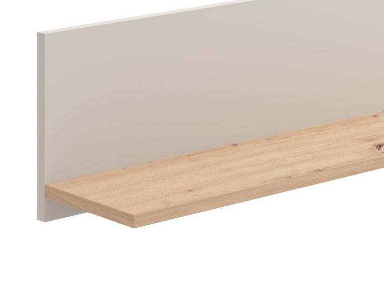Mensola Beige Marrone Rovere un Ripiano 137.5x19.5x24h cm, Portata Ripiani 5 - Dugenta