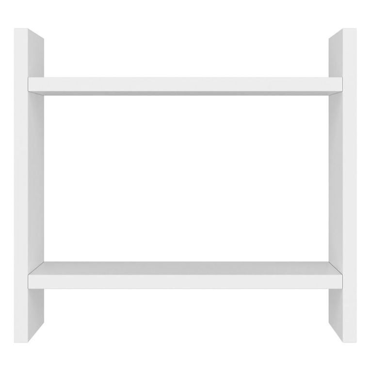 Mensola Bianco 2 Ripiani 34x10x30h cm, - Morfasso