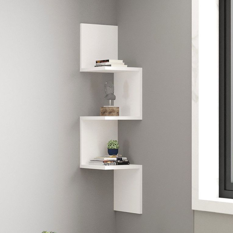 Mensola Bianco 3 Ripiani 25x25x105h cm, - Verretto