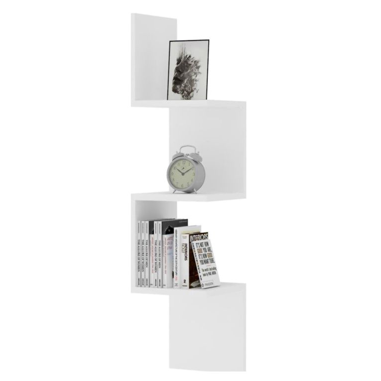 Mensola Bianco 3 Ripiani 25x25x105h cm, - Verretto