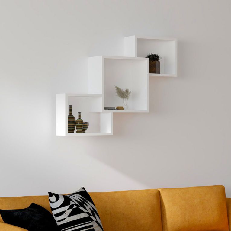 Mensola Bianco 3 Ripiani 98x20x72h cm, - Malgrate