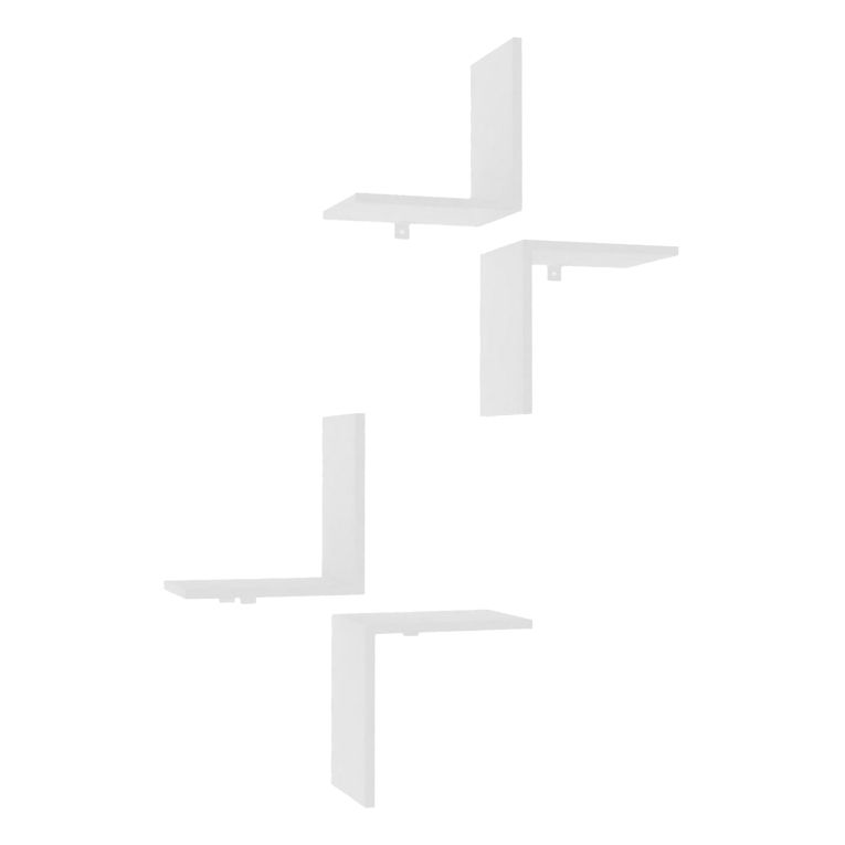 Mensola Bianco 4 Ripiani 28x20x32h cm, - Modug
