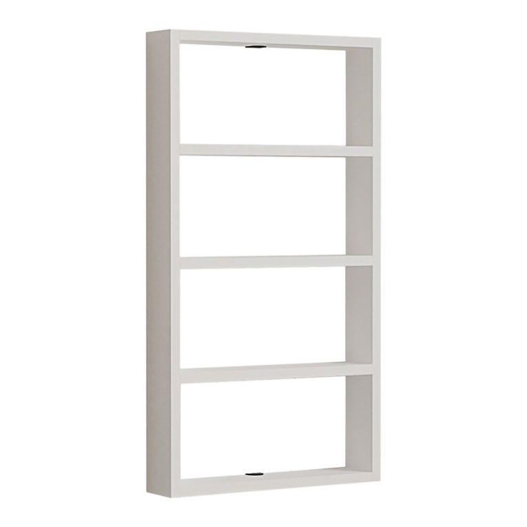 Mensola Bianco 4 Ripiani 43x9x80h cm, - Cervasca