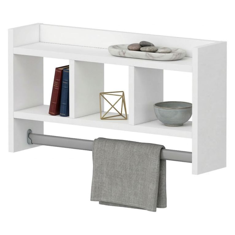 Mensola Bianco 4 Ripiani 64x15x35h cm, - Cortale