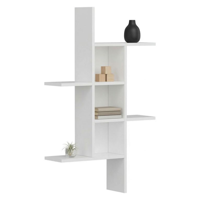 Mensola Bianco 4 Ripiani 68x20x113h cm, - Drena