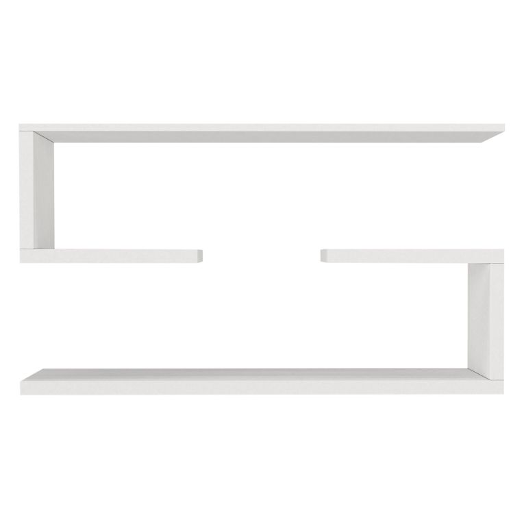 Mensola Bianco 4 Ripiani set da 2 Mensole 60x15x18h cm, - Savogna